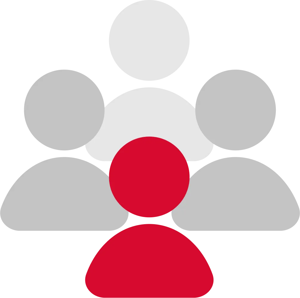 Icon of a group of
      people with one person highlighted, representing narrow constraints for law enforcement
