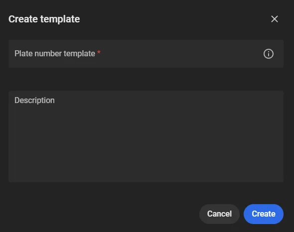 Create plate number template