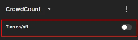 CrowdCount Turn on/off control