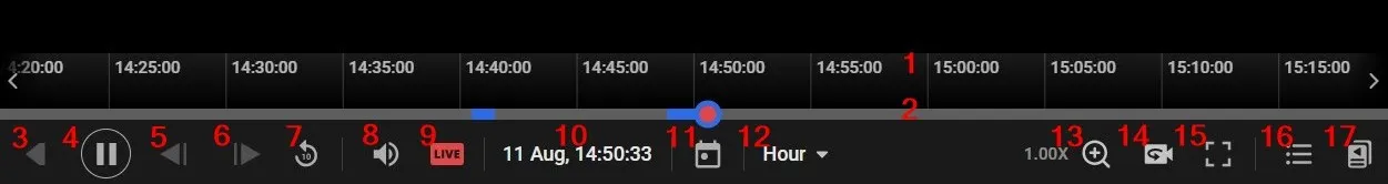 Playback control bar