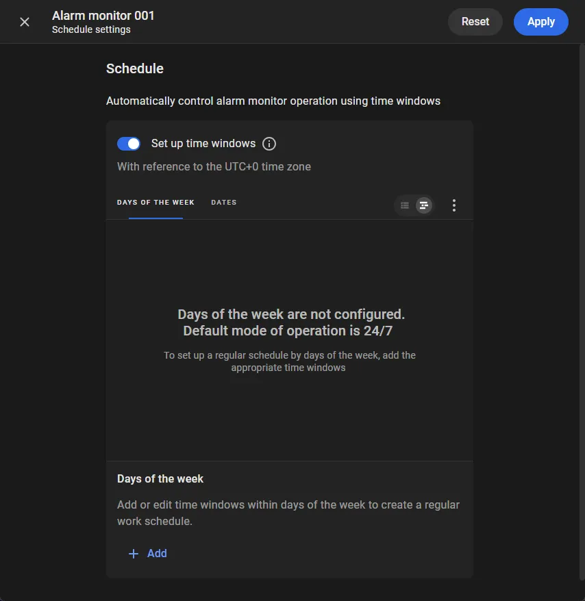 Add time window
